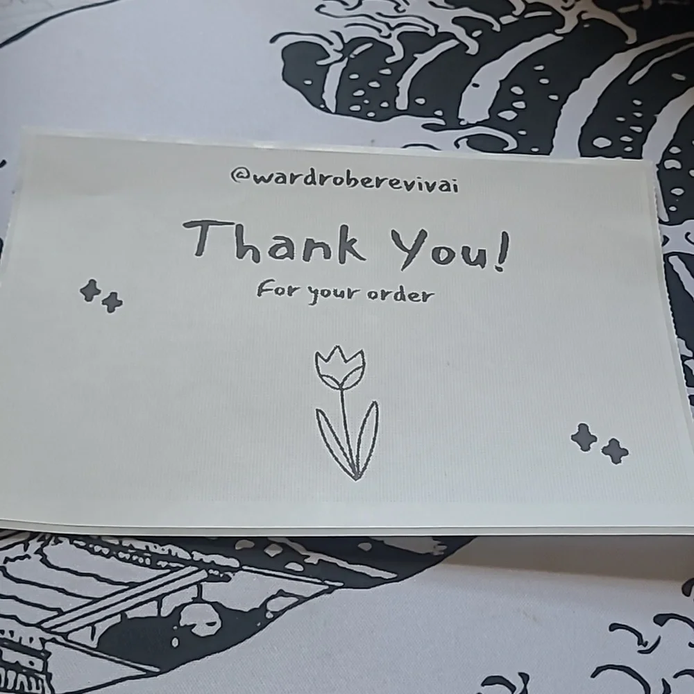 50 Custom 4x6 Floral Thank You Notes Labels For Sellers/Thank You Stickers